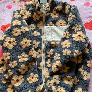 Floral fleece jacket